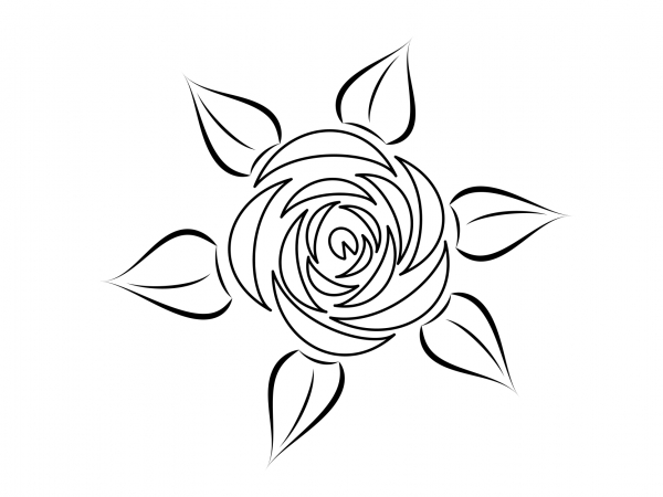 Rosa da Colorare